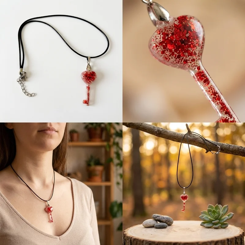 Clé Cœur Scintillant — miniature 2