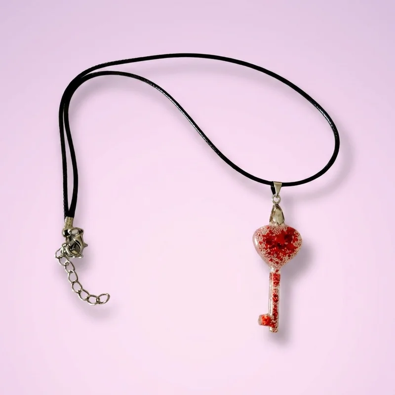 Clé Cœur Scintillant